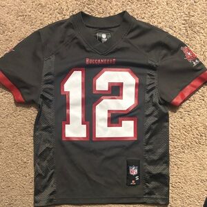 NFL Youth Buccaneers Black Red White #12 Jersey Top